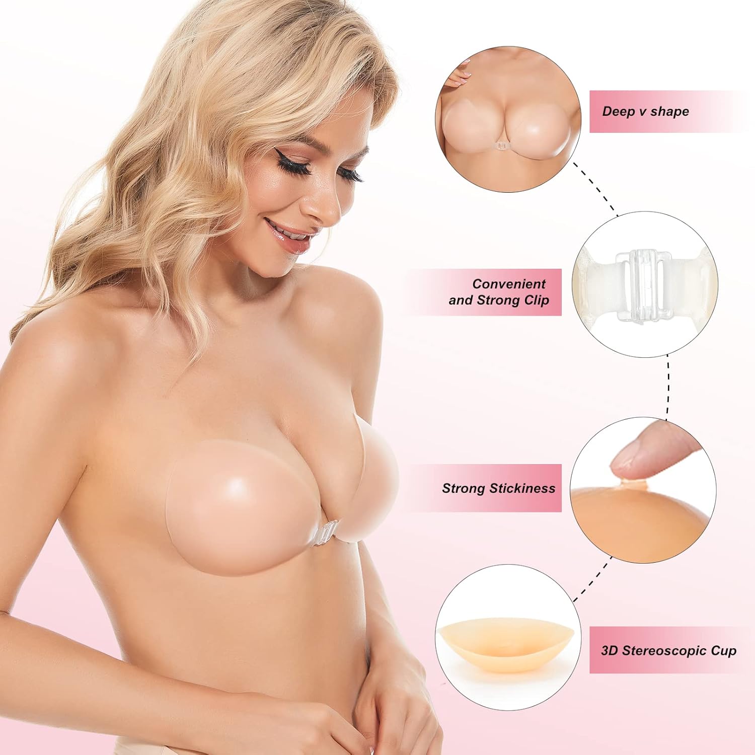 Sticky Bra Push Up Adhesive Br - Push Up Bra Silicone reseña y precio