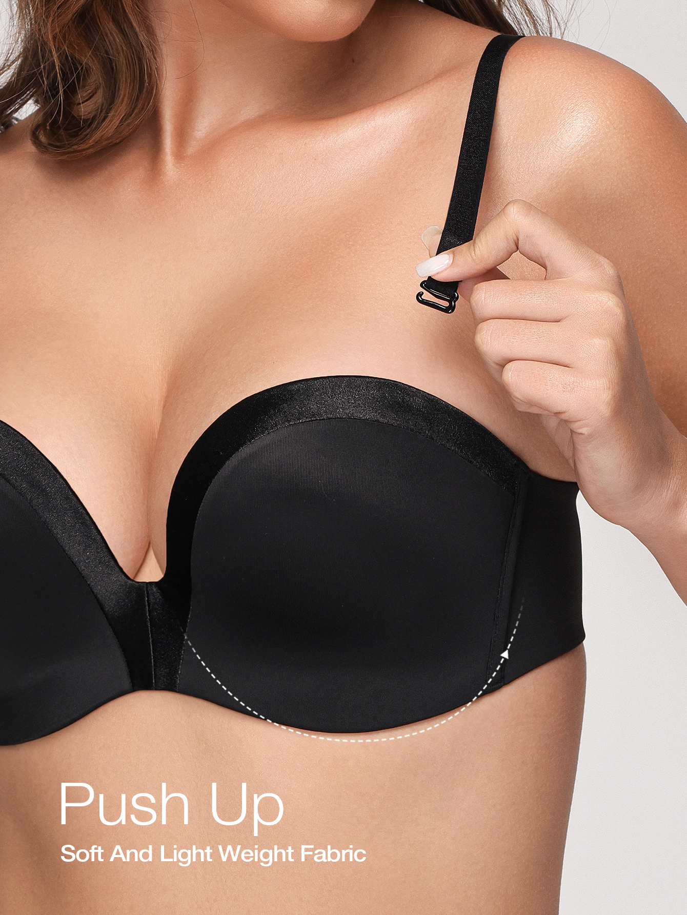 Wingslove Women Strapless Push - Convertible Bra Multiway reseña y precio