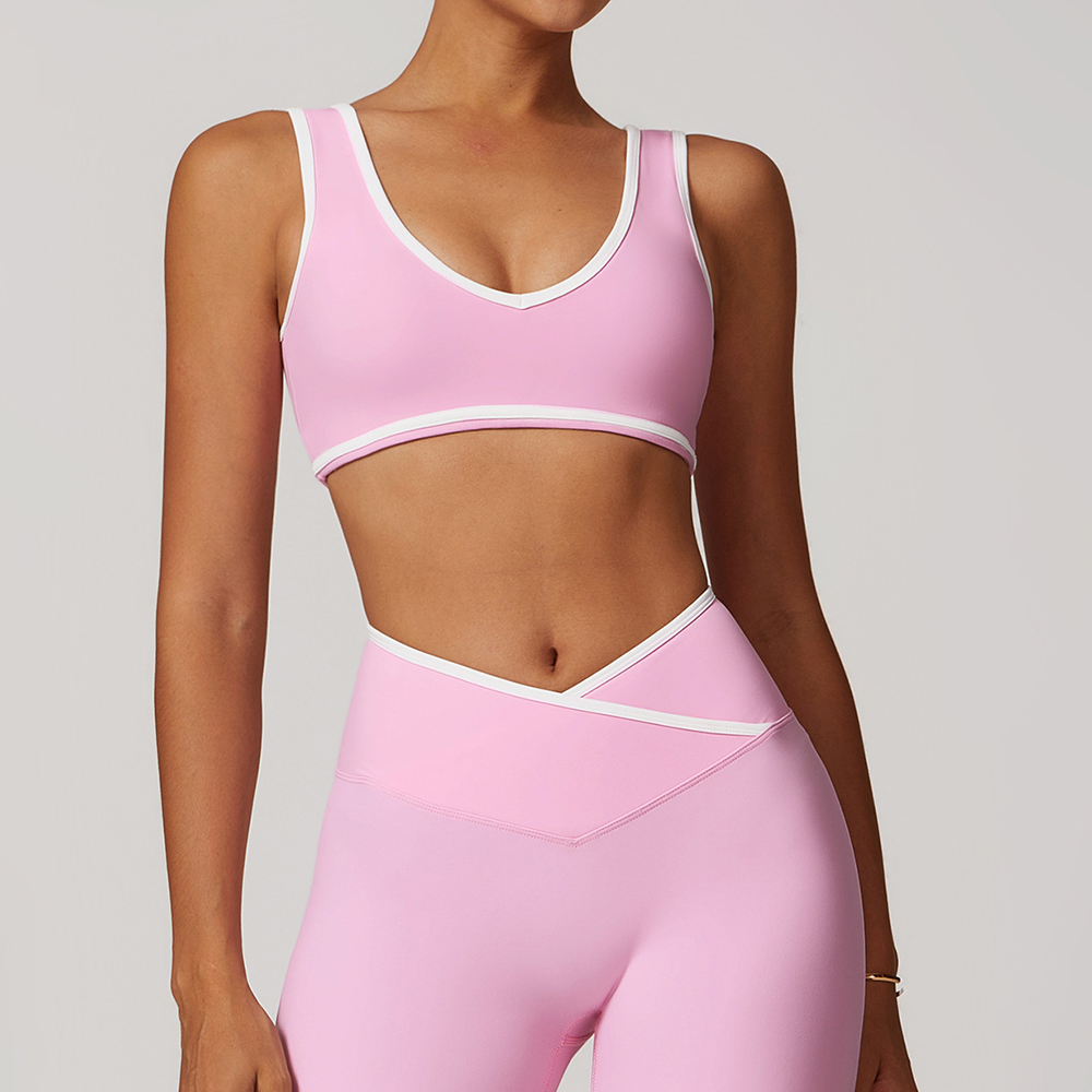 V-Neck Sports Bra Women Top Pu - Plunge Bra Push Up reseña y precio
