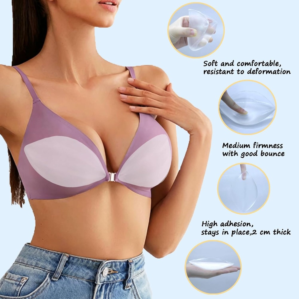 Adhesive Silicone Bra Inserts  - Push Up Bra Silicone reseña y precio