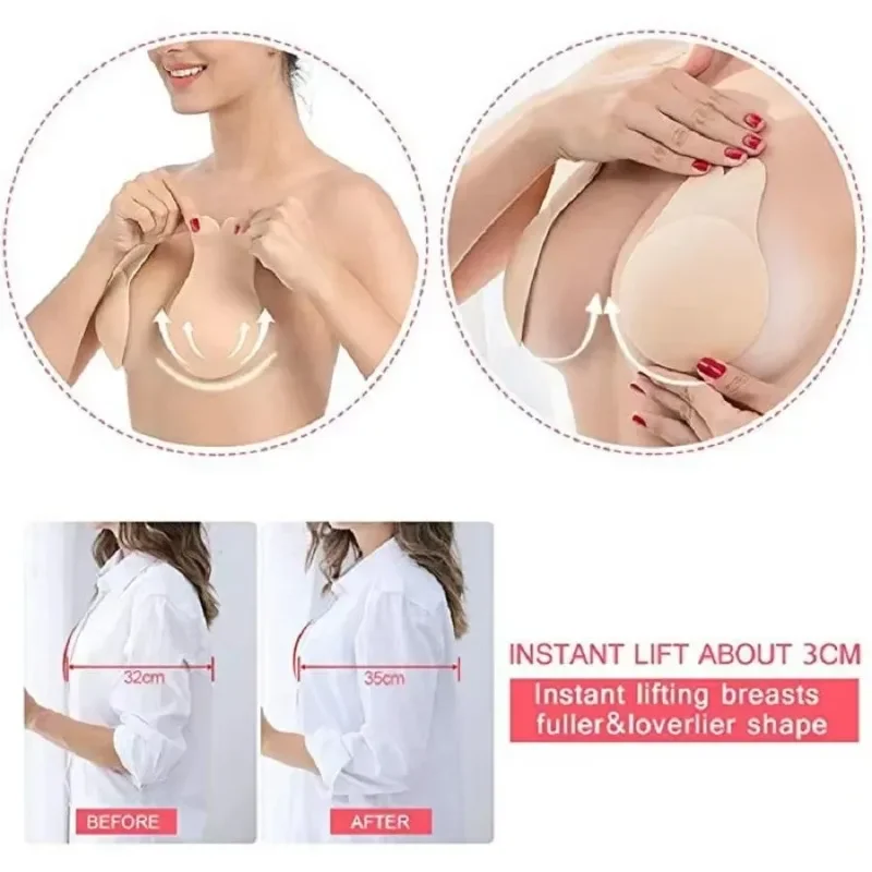 1Pair Self Adhesive Silicone S - Strapless Bra Adhesive reseña y precio
