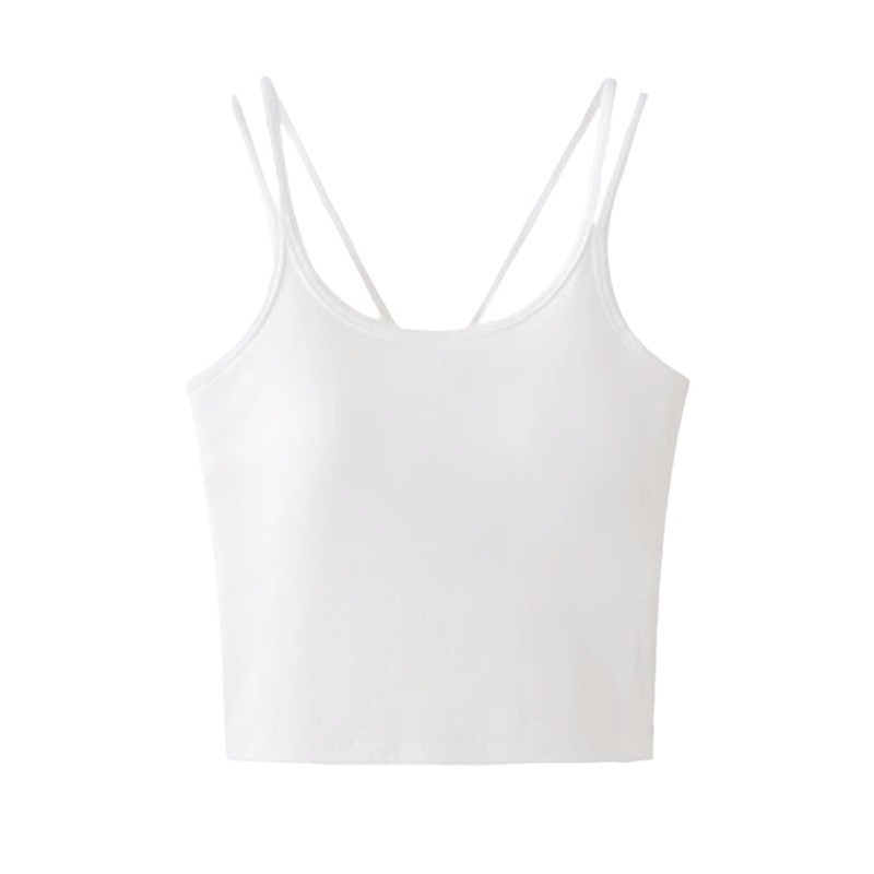 Crop Top Women Sexy Sleeveless - T Shirt Bra Seamless reseña y precio