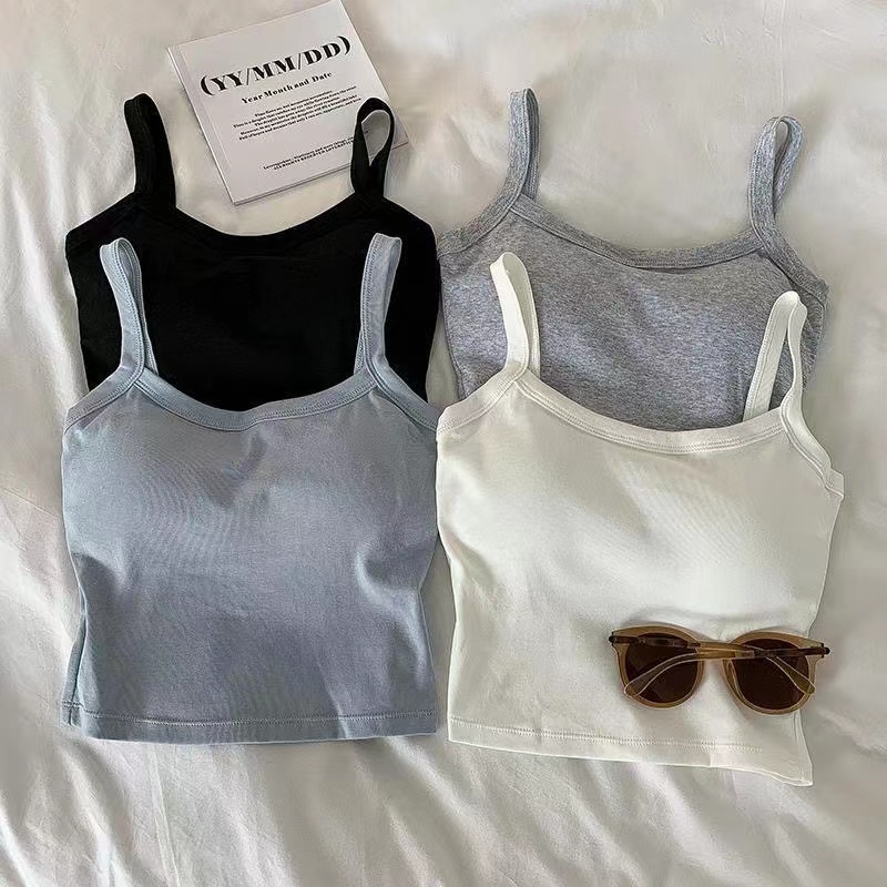 Crop Top Women Sexy Sleeveless - T Shirt Bra Seamless reseña y precio