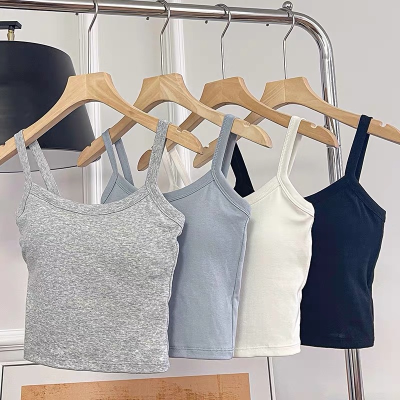 Crop Top Women Sexy Sleeveless - T Shirt Bra Seamless reseña y precio