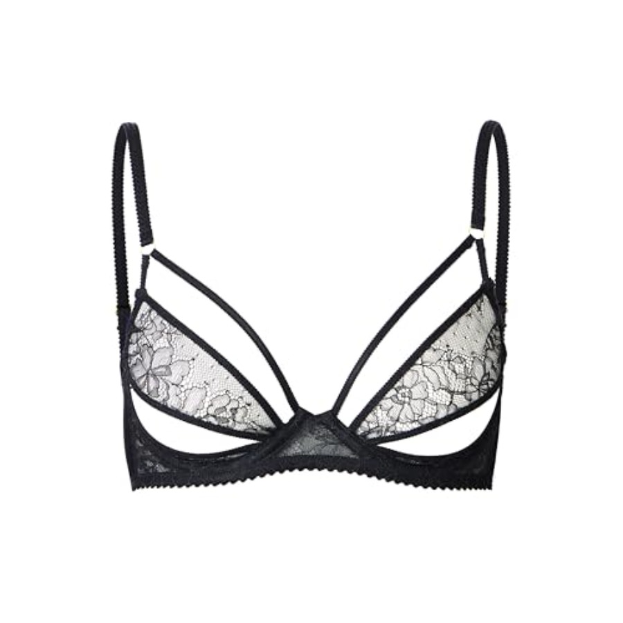 Faye Women's Sexy Lace Bra, Ba - Demi Bra Balconette reseña y precio