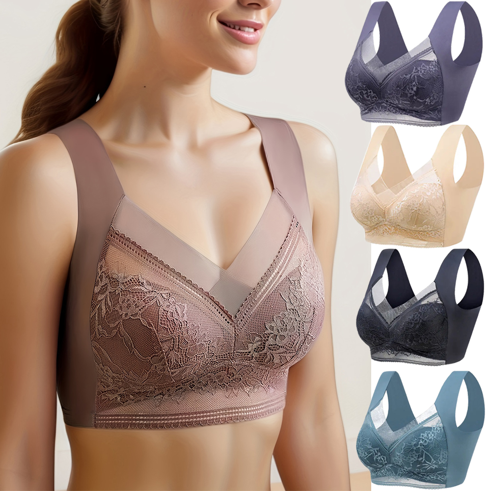 L-6L Women Large Bra Push Up I - Sheer Bra Lace reseña y precio