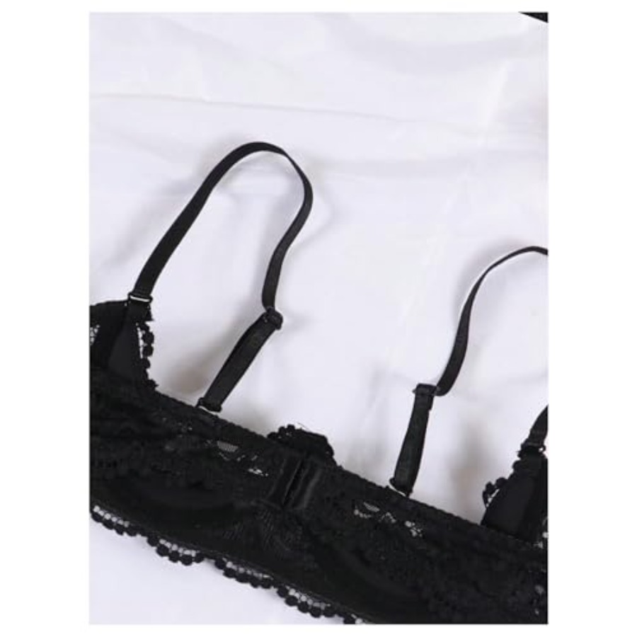 OYOANGLE Women's 1/4 Cup Lace  - Demi Bra Balconette reseña y precio