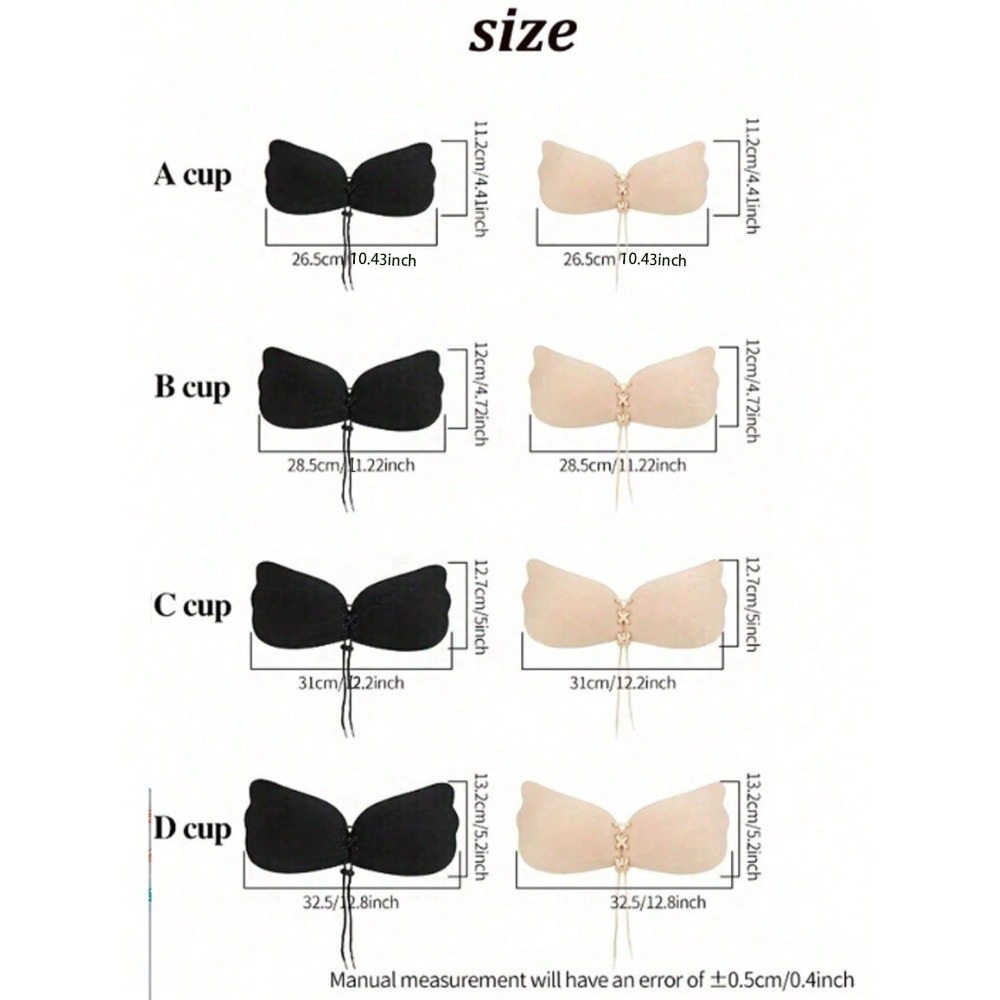 1/2pcs Wing-Shaped Adhesive Br - Push Up Bra Silicone reseña y precio