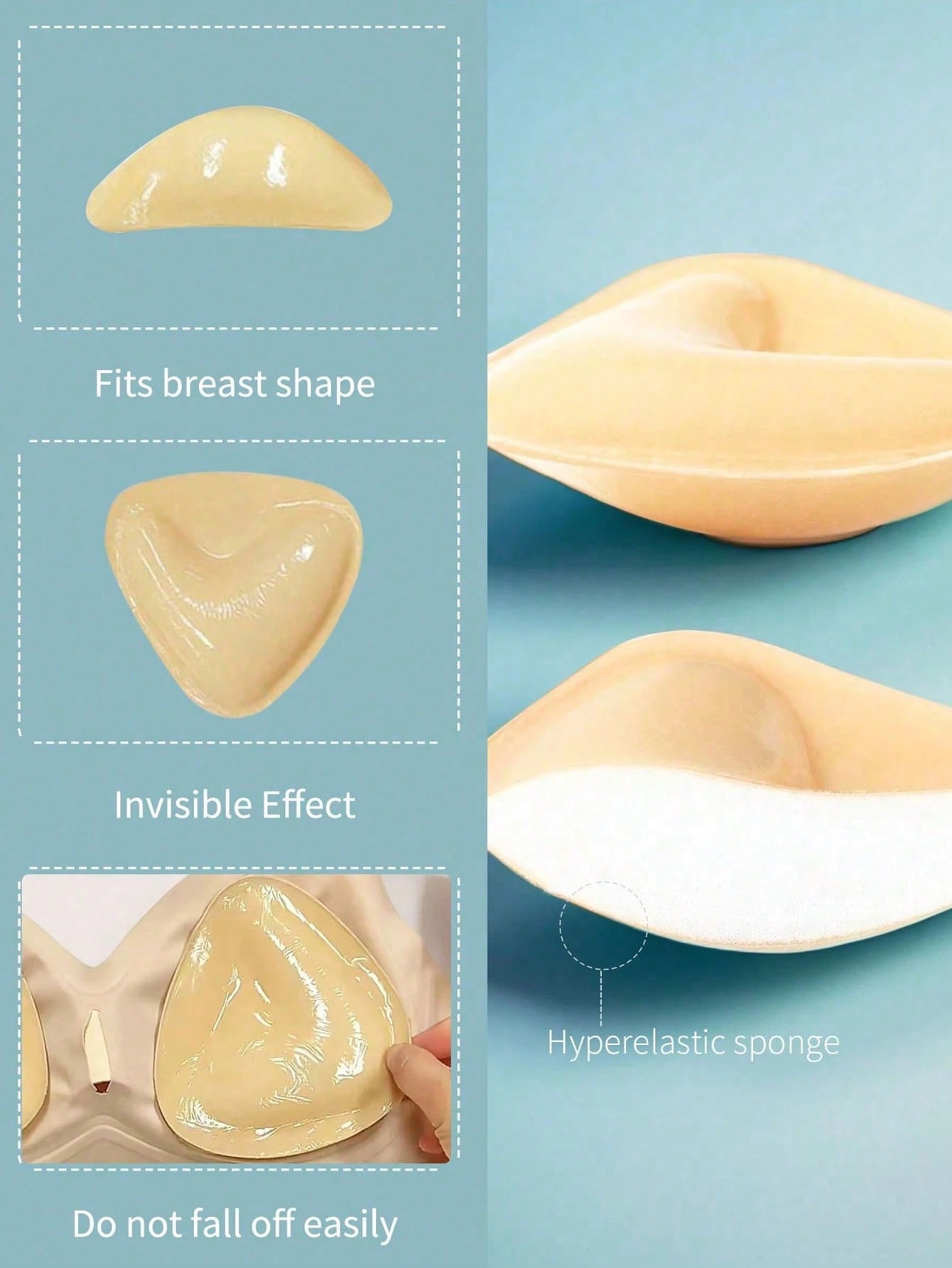 2pcs Reusable Double-Sided Adh - Strapless Bra Adhesive reseña y precio