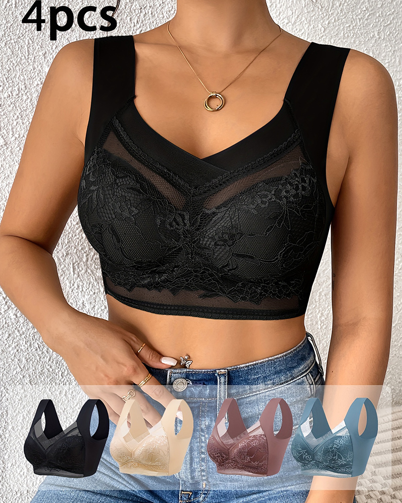 4Pcs Plus Size Women Seamless  - Minimizer Bra Women reseña y precio