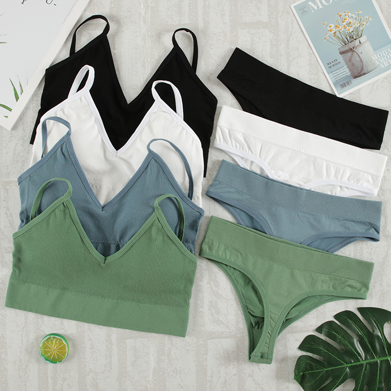 CHRLEISURE Women Underwear Set - T Shirt Bra Seamless reseña y precio