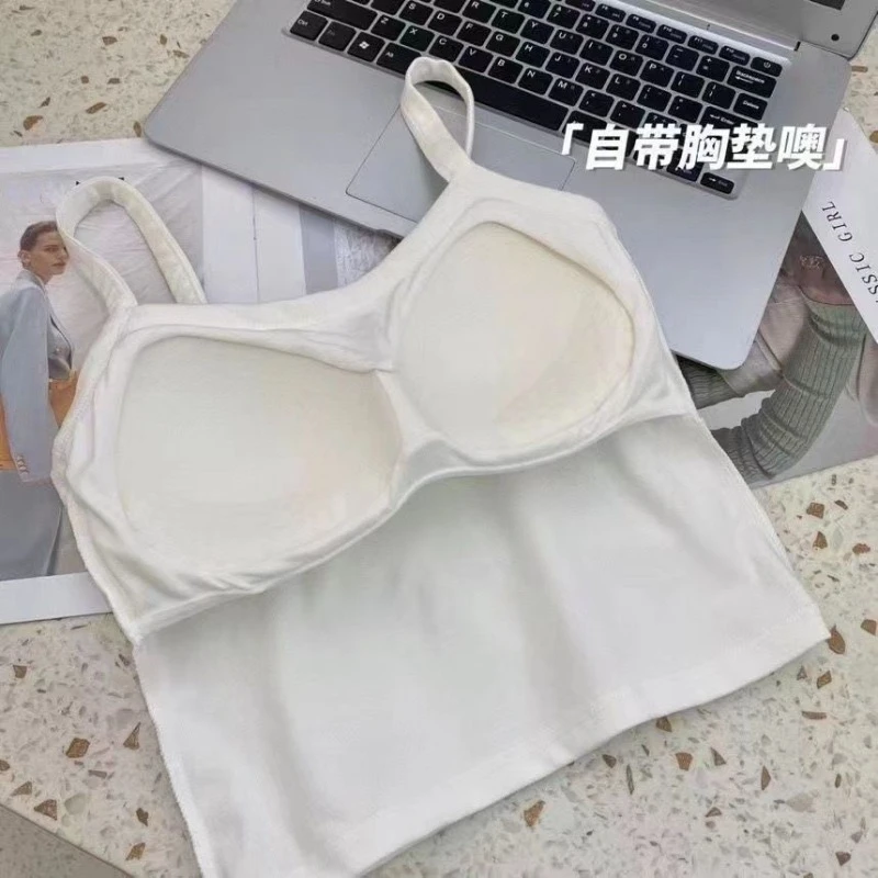 Crop Top Women Sexy Sleeveless - T Shirt Bra Seamless reseña y precio