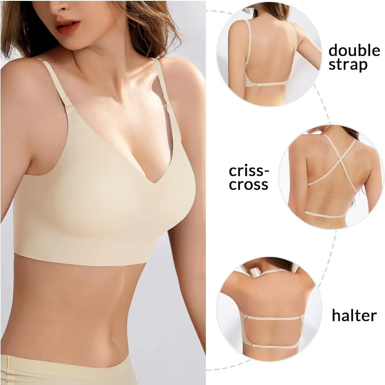 Top RatedSeamlLow Back Bra Sup - Convertible Bra Multiway reseña y precio