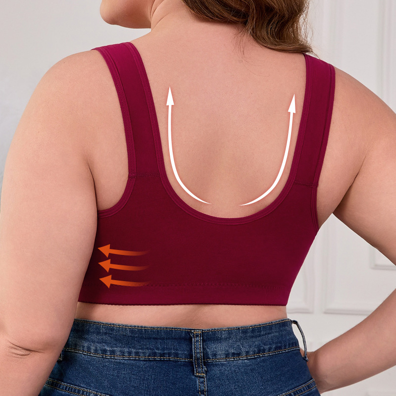 XL-7XL Plus Size Front Buckle  - Wirefree Bra Comfort reseña y precio
